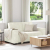 Sofa 2-osobowa, kremowy, 120 cm, tapicerowana aksamitem
