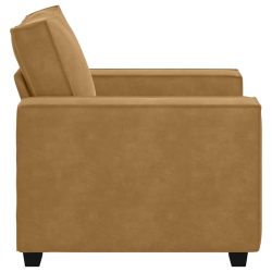 Sofa Fotel Brązowy 59 cm Aksamit