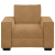 Sofa Fotel Brązowy 59 cm Aksamit
