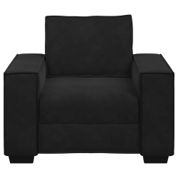 Sofa Fotel Czarny 59 cm Aksamit