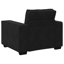 Sofa Fotel Czarny 59 cm Aksamit