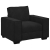 Sofa Fotel Czarny 59 cm Aksamit