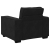 Sofa Fotel Czarny 59 cm Aksamit