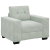 Sofa Fotel Jasnoszary 59 cm Aksamit