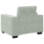 Sofa Fotel Jasnoszary 59 cm Aksamit