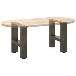 Nogi do stolika kawowego, naturalna stal, 2 szt., 30x(30-31) cm