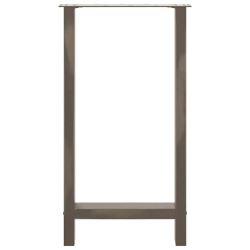 Nogi do stolika kawowego, naturalna stal, 2 szt., 40x(90-91) cm