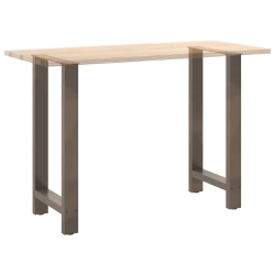 Nogi do stolika kawowego, naturalna stal, 2 szt., 40x(90-91) cm