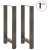 Nogi do stolika kawowego, naturalna stal, 2 szt., 40x(90-91) cm