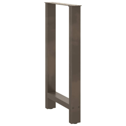 Nogi do stolika kawowego, naturalna stal, 2 szt., 50x(90-91) cm