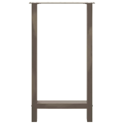 Nogi do stolika kawowego, naturalna stal, 2 szt., 50x(90-91) cm