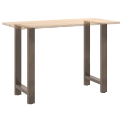 Nogi do stolika kawowego, naturalna stal, 2 szt., 50x(90-91) cm
