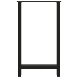 Nogi do stolika kawowego, czarne, 2 szt., 60x(100-101) cm, stal