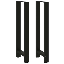 Nogi do stolika kawowego, czarne, 2 szt., 50x(110-111) cm, stal