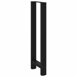 Nogi do stolika kawowego, czarne, 2 szt., 50x(110-111) cm, stal