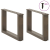 Nogi do stolika kawowego, 2 szt., naturalna stal, 50x(30-31) cm