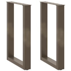 Nogi do stolika kawowego, 2 szt., naturalna stal, 50x(72-73) cm