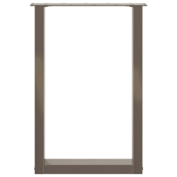 Nogi do stolika kawowego, 2 szt., naturalna stal, 50x(72-73) cm