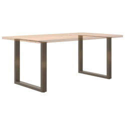 Nogi do stolika kawowego, 2 szt., naturalna stal, 80x(72-73) cm