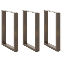 Nogi do stolika kawowego, 3 szt., naturalna stal, 70x(72-73) cm