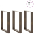 Nogi do stolika kawowego, 3 szt., naturalna stal, 70x(72-73) cm
