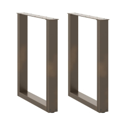 Nogi do stolika kawowego, 2 szt., naturalna stal, 70x(72-73) cm