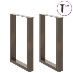 Nogi do stolika kawowego, 2 szt., naturalna stal, 70x(72-73) cm
