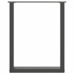 Nogi do stolika kawowego, 2 szt., naturalna stal, 70x(72-73) cm