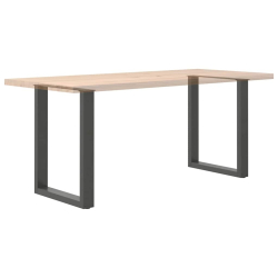 Nogi do stolika kawowego, 2 szt., naturalna stal, 70x(72-73) cm