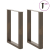 Nogi do stolika kawowego, 2 szt., naturalna stal, 70x(72-73) cm