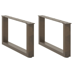 Nogi do stolika kawowego, 2 szt., naturalna stal, 70x(30-31) cm