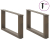 Nogi do stolika kawowego, 2 szt., naturalna stal, 70x(30-31) cm