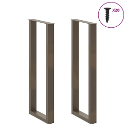 Nogi do stolika kawowego 2 szt. naturalna stal 40x(100-111) cm