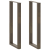 Nogi do stolika kawowego 2 szt. naturalna stal 40x(100-111) cm