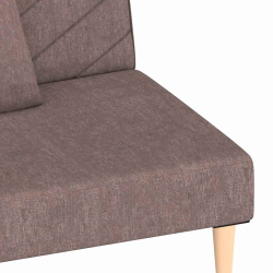 2-osobowa kanapa, 2 poduszki, kolor taupe, tapicerowana tkaniną