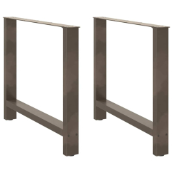 Nogi do stolika kawowego, naturalna stal, 2 szt., 90x(72-73) cm