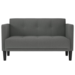 Sofa dwuosobowa Ciemnoszara 111 cm Tkanina