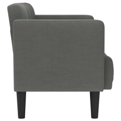 Sofa dwuosobowa Ciemnoszara 111 cm Tkanina