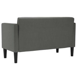 Sofa dwuosobowa Ciemnoszara 111 cm Tkanina