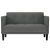 Sofa dwuosobowa Ciemnoszara 111 cm Tkanina
