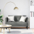 Sofa dwuosobowa Ciemnoszara 111 cm Tkanina