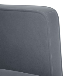 Sofa Fotel z Podłokietnikami Ciemnoszary 53 cm Aksamit