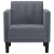 Sofa Fotel z Podłokietnikami Ciemnoszary 53 cm Aksamit