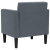 Sofa Fotel z Podłokietnikami Ciemnoszary 53 cm Aksamit