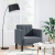 Sofa Fotel z Podłokietnikami Ciemnoszary 53 cm Aksamit