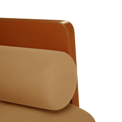 Sofa dwuosobowa z poduszkami wałkowymi Brązowa 110 cm Aksamit