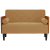 Sofa dwuosobowa z poduszkami wałkowymi Brązowa 110 cm Aksamit