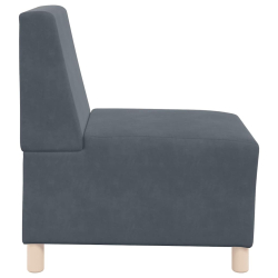 Sofa Fotel Ciemnoszary 55 cm Aksamit