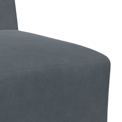 Sofa Fotel Ciemnoszary 55 cm Aksamit