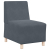 Sofa Fotel Ciemnoszary 55 cm Aksamit
